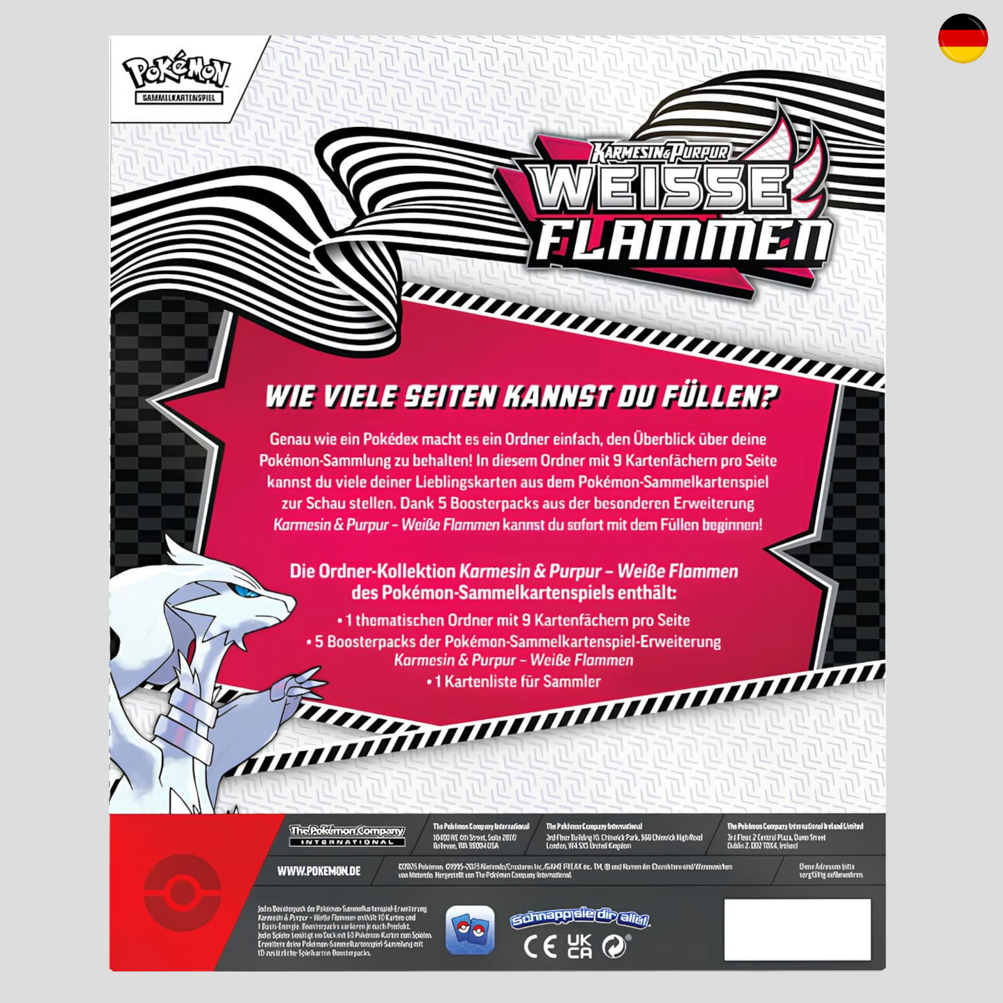 Weiße Flammen Ordner-Kollektion