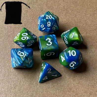RPG/D&D Würfel Set - D4-D20 (16mm-20mm) - 7er Set