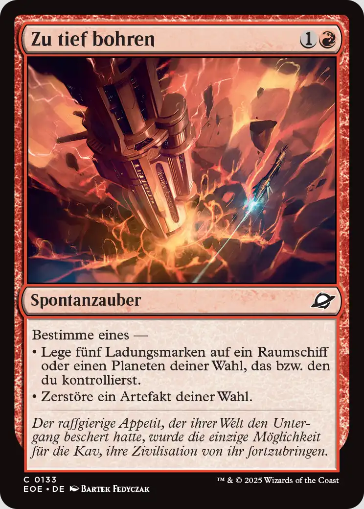 Zu tief bohren