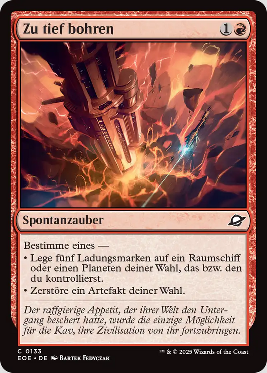 Zu tief bohren