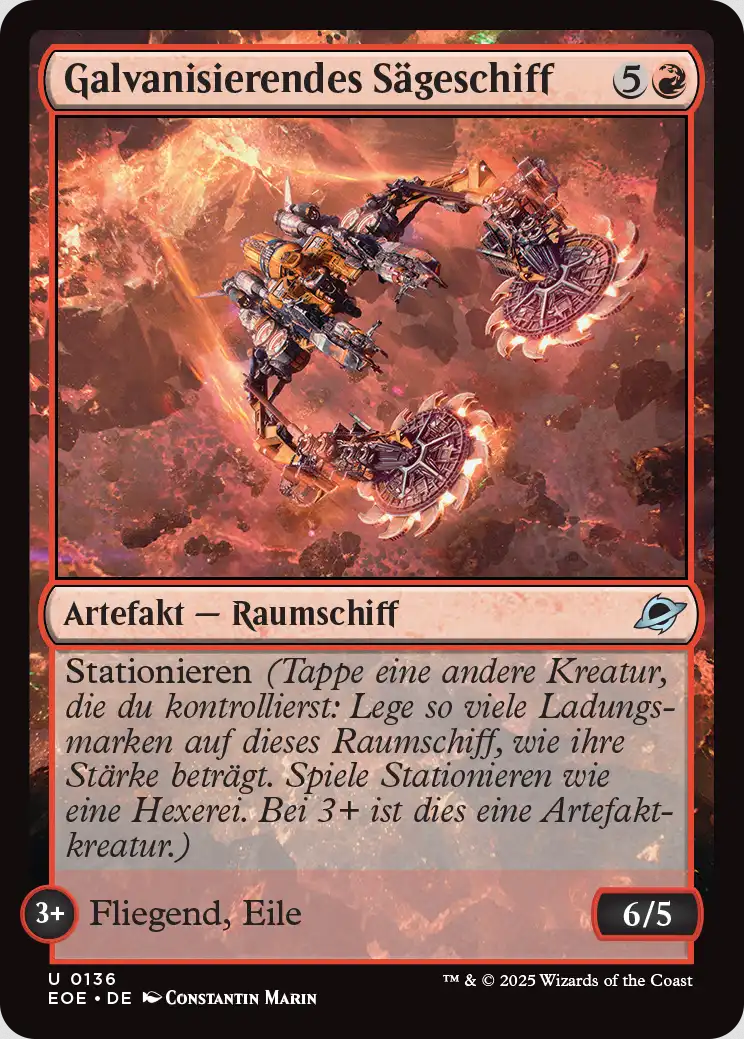 Galvanisierendes Sägeschiff