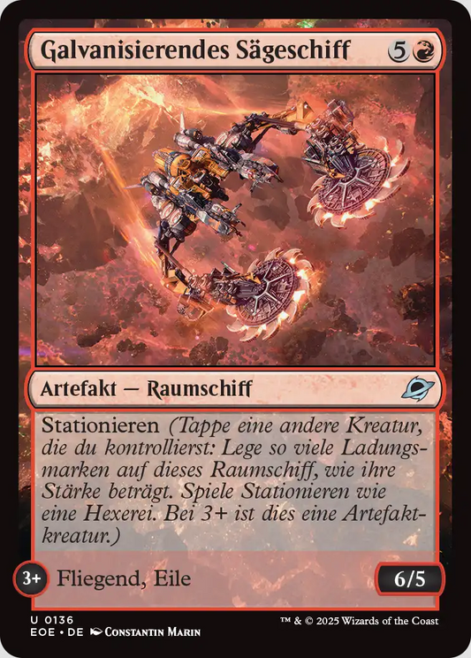 Galvanisierendes Sägeschiff