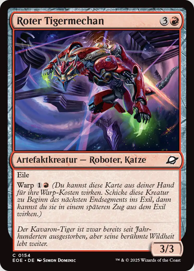 Roter Tigermechan