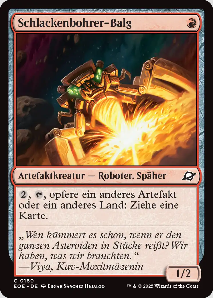 Schlackenbohrer-Balg