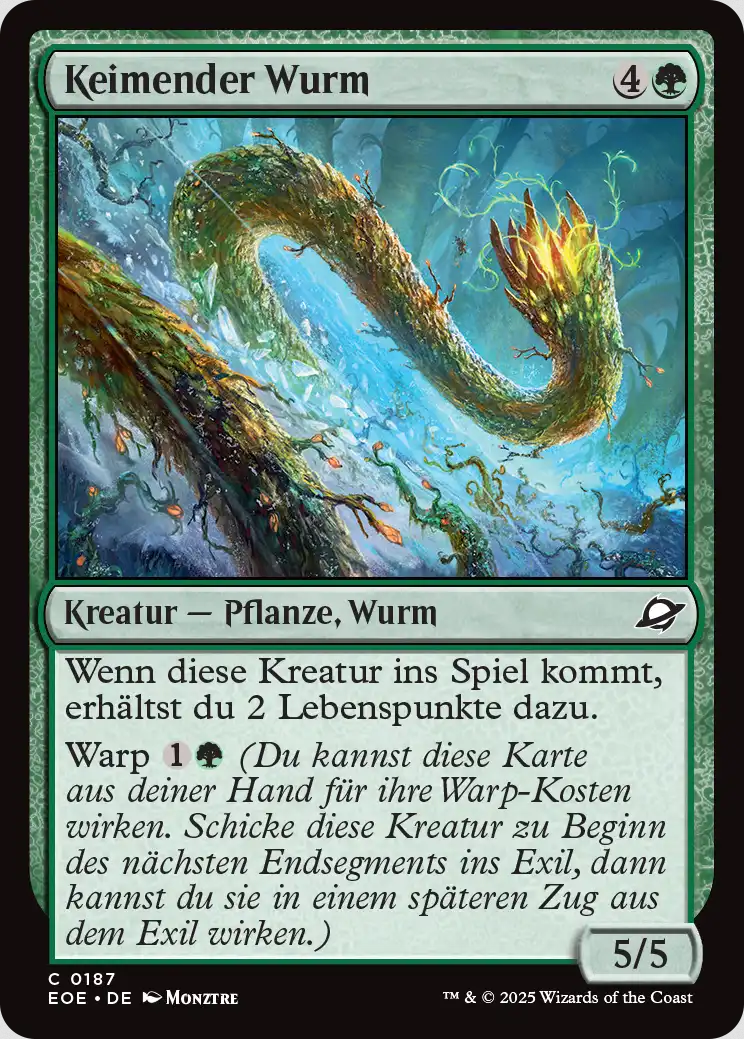 Keimender Wurm