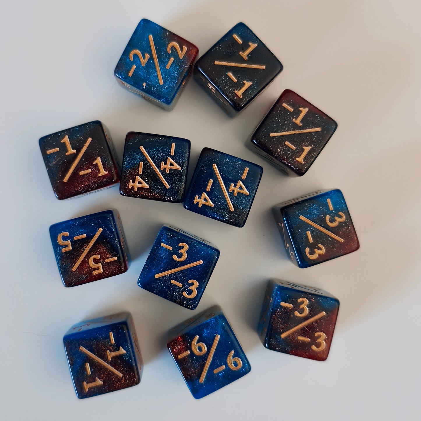 Counter Positiv/Negativ - D6 Würfel (16mm) - Einzelwürfel