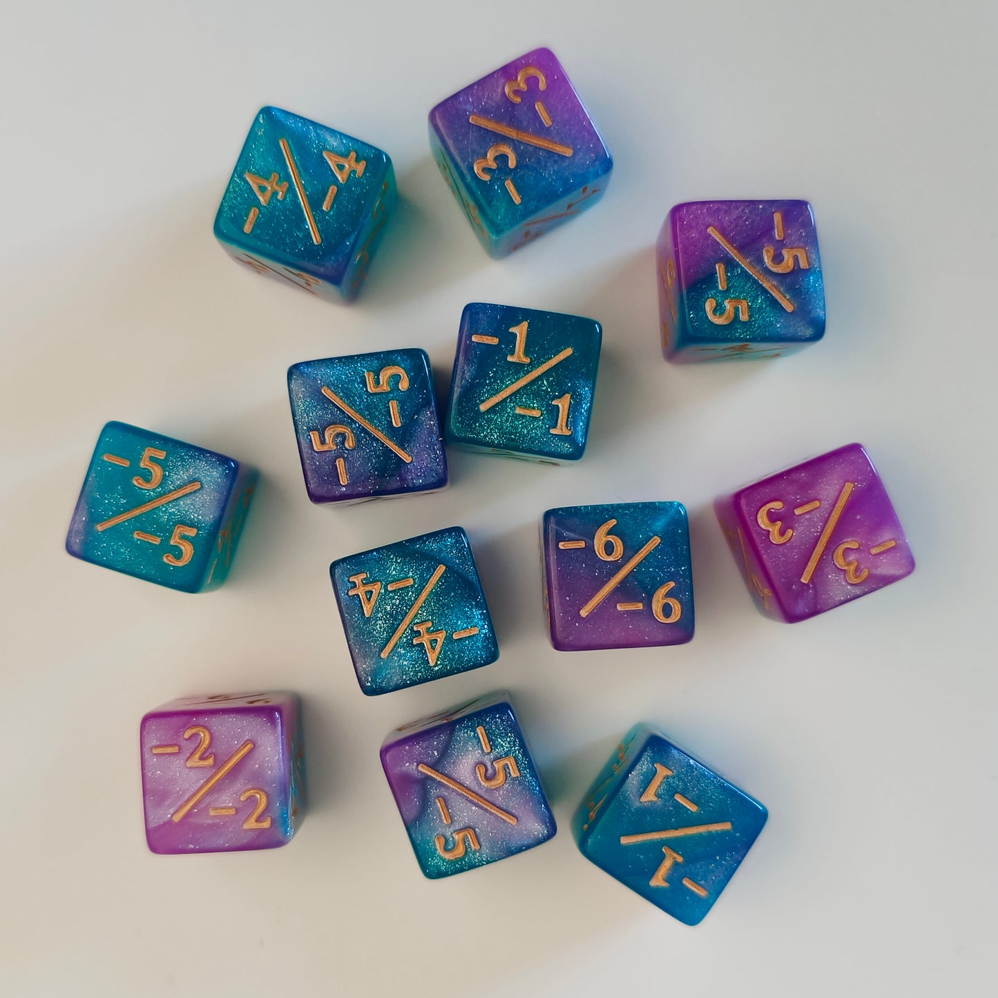 Counter Positiv/Negativ - D6 Würfel (16mm) - Einzelwürfel