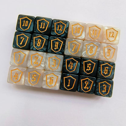 D6 Würfel (16mm) - Loyalität/Benutzerdefiniert - 12er Set