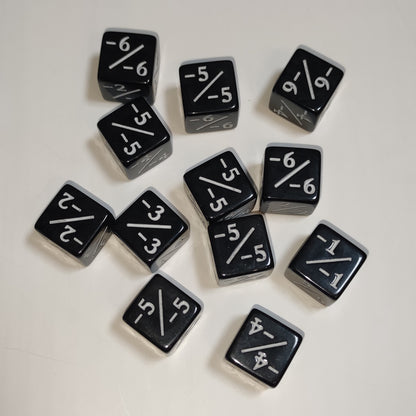 Counter Positiv/Negativ - D6 Würfel (16mm) - Einzelwürfel