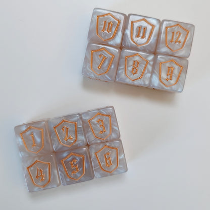 D6 Würfel (16mm) - Loyalität/Benutzerdefiniert - 12er Set