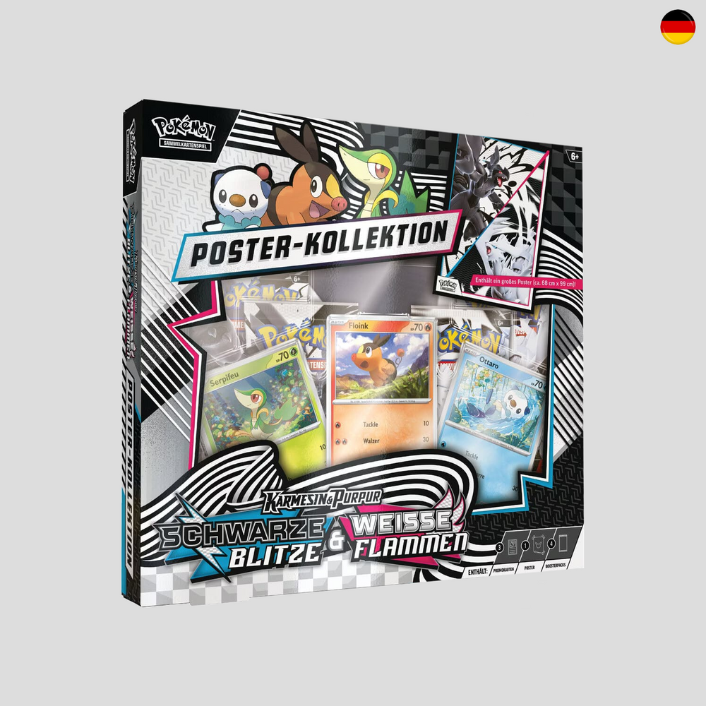 Schwarze Blitze & Weiße Flammen Poster-Kollektion