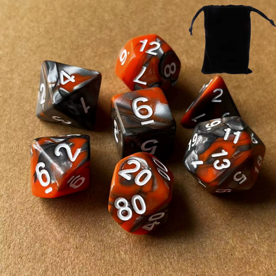 RPG/D&D Würfel Set - D4-D20 (16mm-20mm) - 7er Set