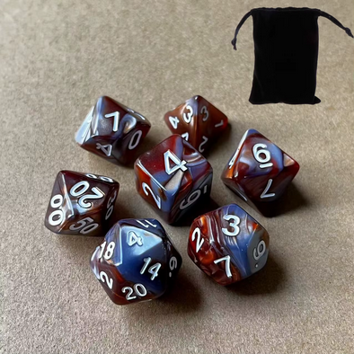 RPG/D&D Würfel Set - D4-D20 (16mm-20mm) - 7er Set