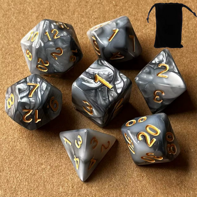 RPG/D&D Würfel Set - D4-D20 (16mm-20mm) - 7er Set