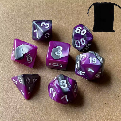 RPG/D&D Würfel Set - D4-D20 (16mm-20mm) - 7er Set