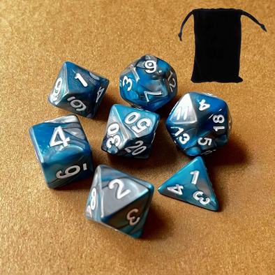RPG/D&D Würfel Set - D4-D20 (16mm-20mm) - 7er Set
