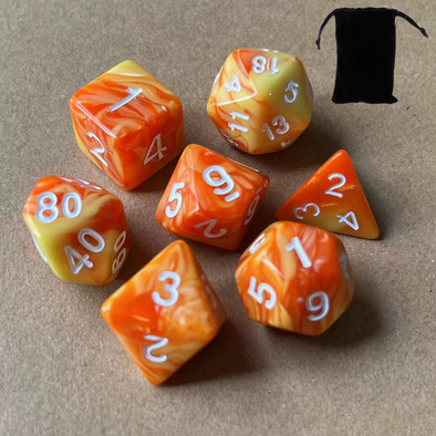 RPG/D&D Würfel Set - D4-D20 (16mm-20mm) - 7er Set