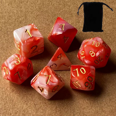 RPG/D&D Würfel Set - D4-D20 (16mm-20mm) - 7er Set