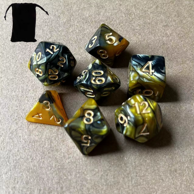 RPG/D&D Würfel Set - D4-D20 (16mm-20mm) - 7er Set