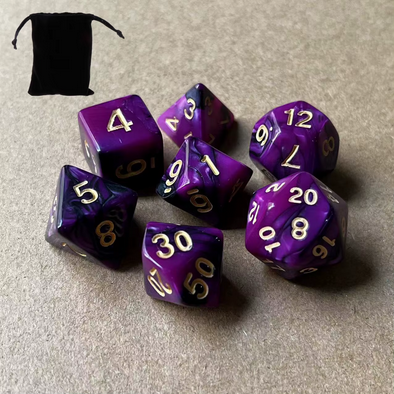 RPG/D&D Würfel Set - D4-D20 (16mm-20mm) - 7er Set