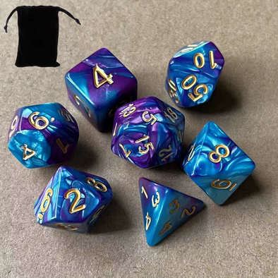 RPG/D&D Würfel Set - D4-D20 (16mm-20mm) - 7er Set