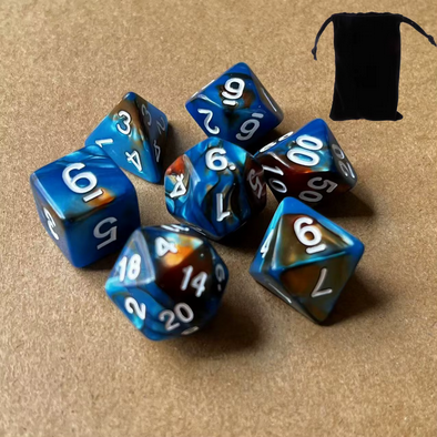 RPG/D&D Würfel Set - D4-D20 (16mm-20mm) - 7er Set