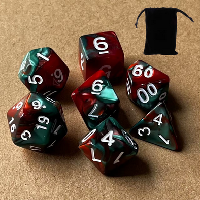 RPG/D&D Würfel Set - D4-D20 (16mm-20mm) - 7er Set
