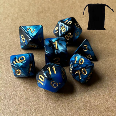 RPG/D&D Würfel Set - D4-D20 (16mm-20mm) - 7er Set