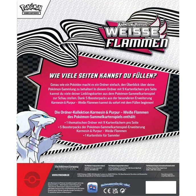 Weiße Flammen Ordner Kollektion