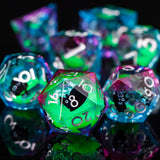 Cat Sharp Edge Dice Set - 7er D&D-Würfelset