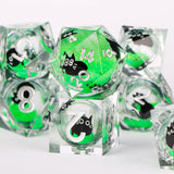Cat Sharp Edge Dice Set - 7er D&D-Würfelset