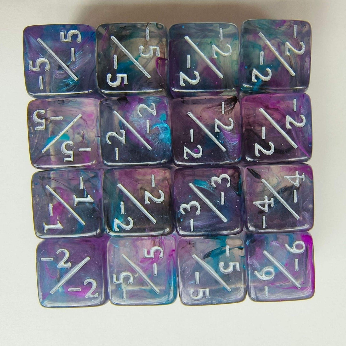 Counter Positiv/Negativ - D6 Würfel (16mm) - Einzelwürfel