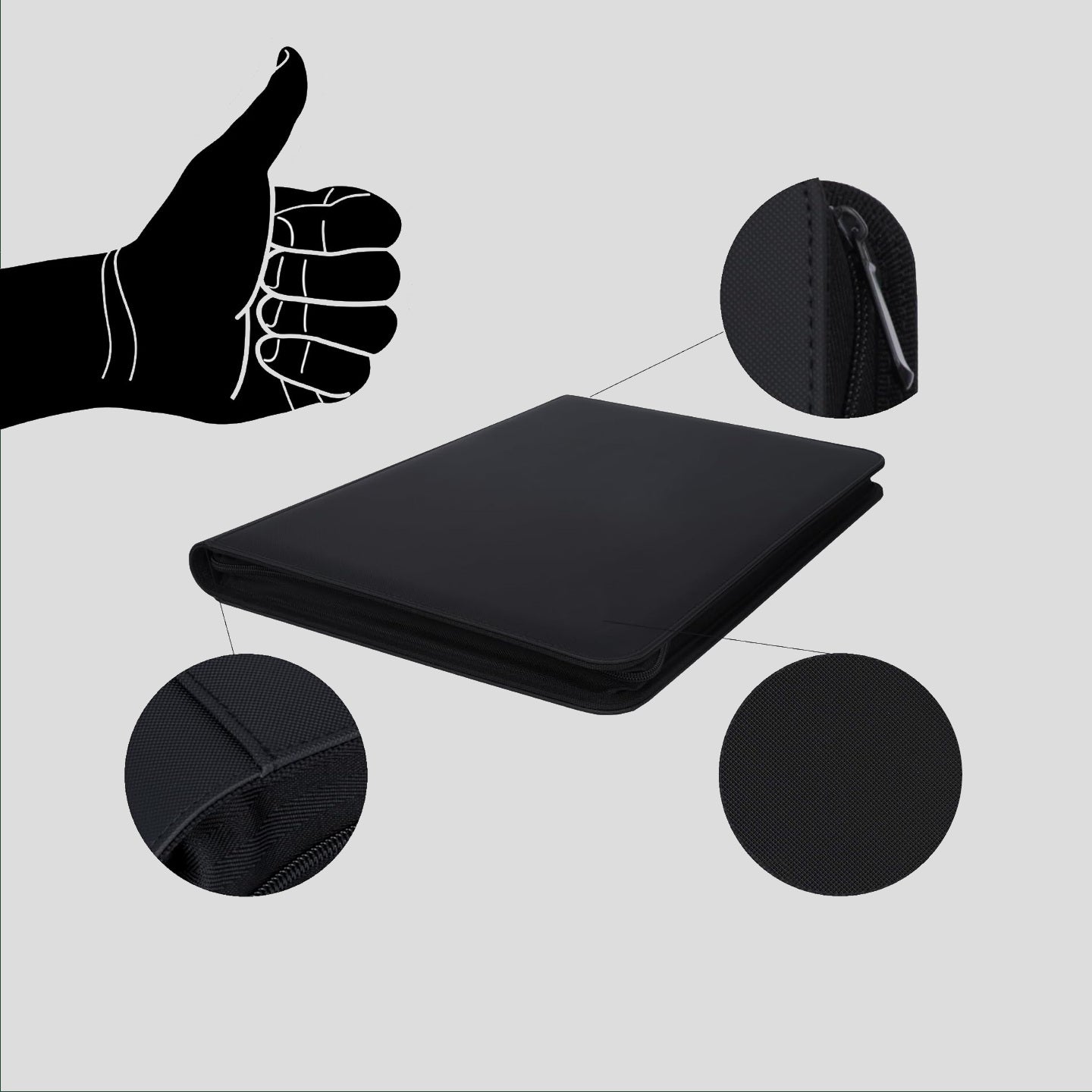 Sammelkarten Album mit Reißverschluss (Premium Zip Binder)